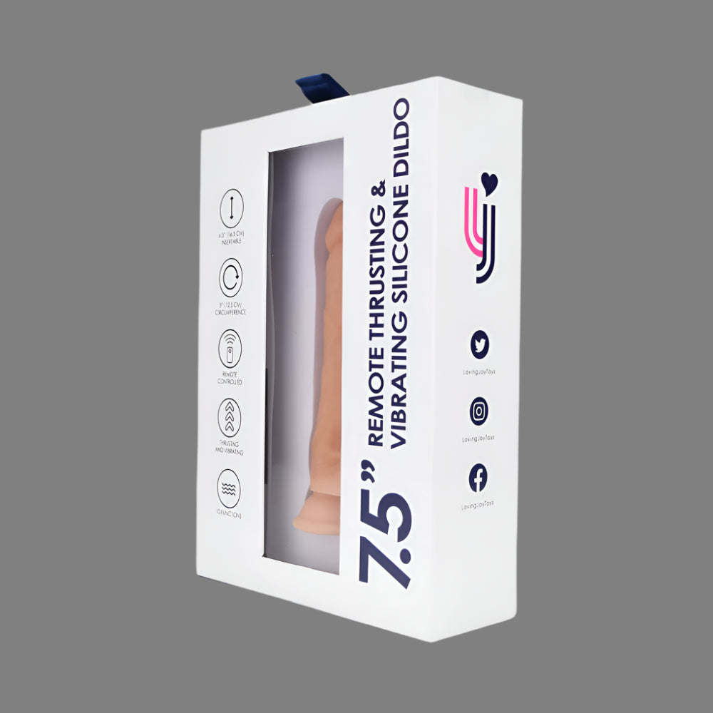 Loving Joy 7.5″ Remote Gyrating & Vibrating Silicone Dildo