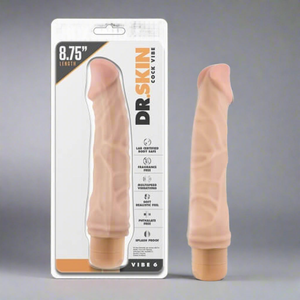 Dr. Skin cock vibe with packaging on a white background