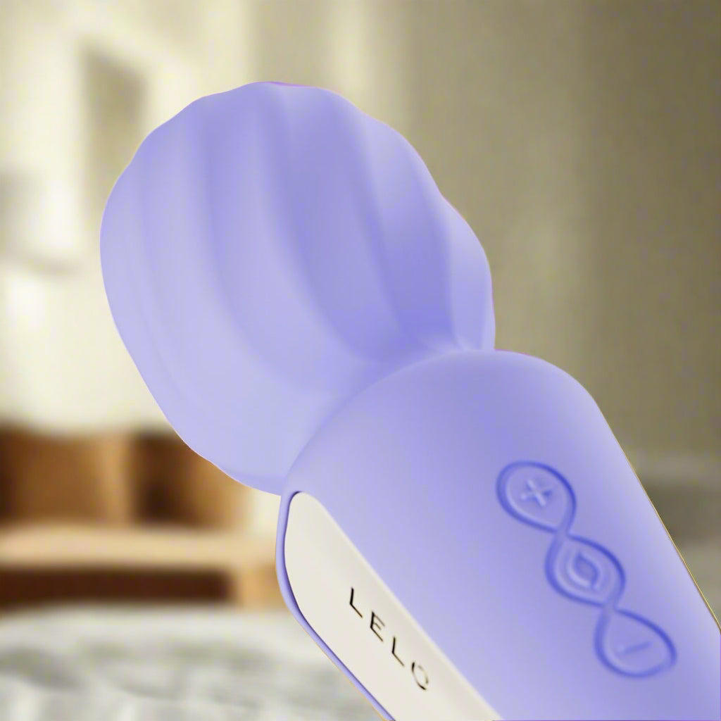 Purple vibrator with 'LELO' branding on a white background