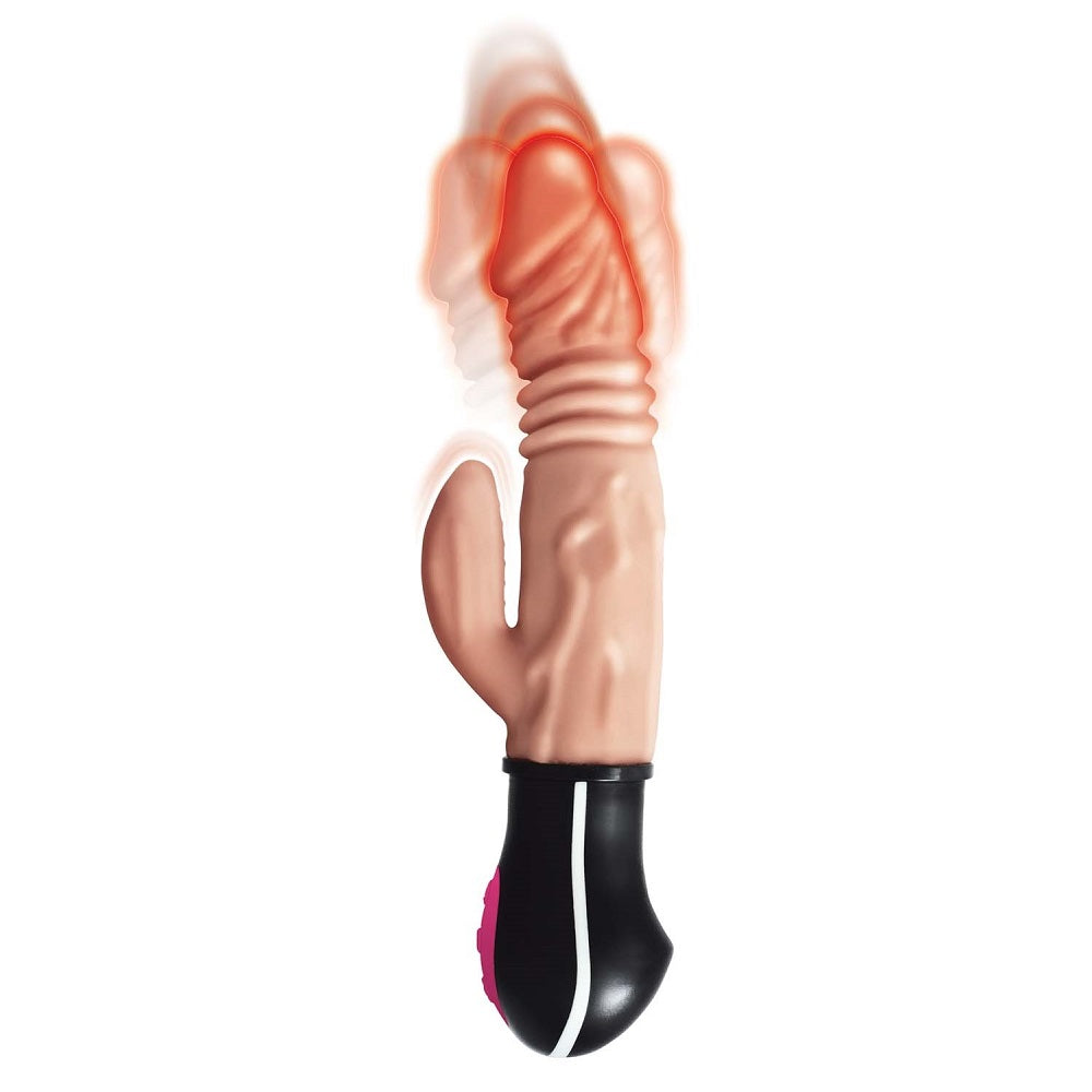 Realistic Warming & Thrusting Vibrating Dildo Flesh