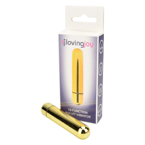 Loving Joy 10 Function Gold Bullet Vibrator - vibes4less